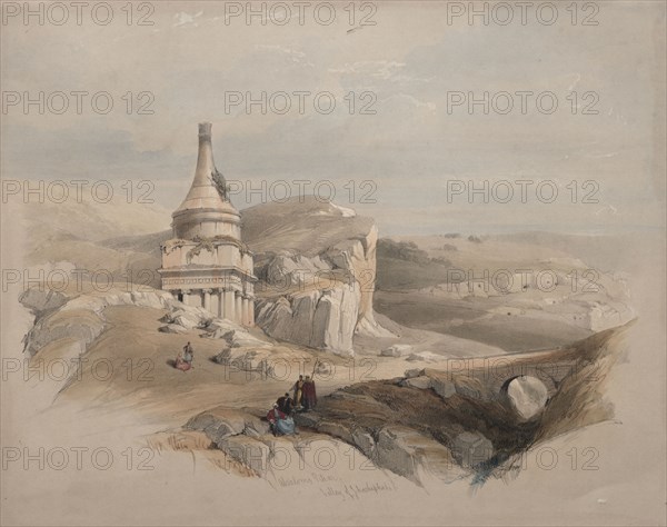 Absalom's Pillar, Valley of Jehoshaphat, 1839. David Roberts (British, 1796-1864). Color lithograph