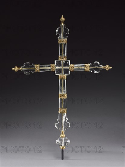 Cross, c. 1280-1300. Italy, Venice, late 13th century. Rock crystal, painted gold mounts; overall: 70.2 x 52.2 x 6.6 cm (27 5/8 x 20 9/16 x 2 5/8 in.).