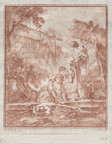 The Washerwoman, 1767. Gilles Demarteau (French, 1722-1776), after François Boucher (French, 1703-1770). Crayon manner etching