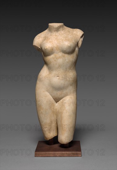 Torso of a Woman, 100 BC-400 AD. Roman, 1st century BC- 4th century AD (?). Marble; overall: 40 x 19.1 x 12.1 cm (15 3/4 x 7 1/2 x 4 3/4 in.).