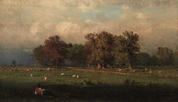 Durham, Connecticut, 1858. George Inness (American, 1825-1894). Oil on canvas; unframed: 39.3 x 67.3 cm (15 1/2 x 26 1/2 in.).