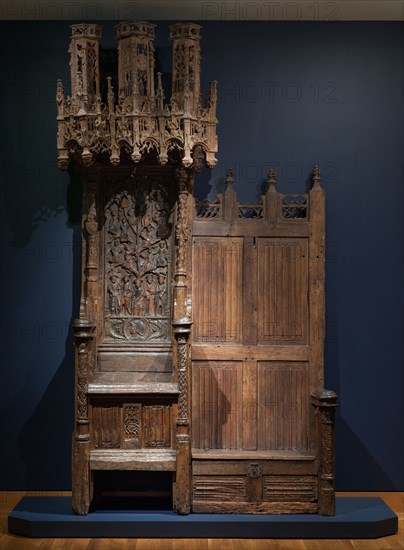 Abbot's Stall, c. 1500-1515. France, perhaps Artois or Picardy, early 16th century. Oak; overall: 329.6 x 336.3 x 83.8 cm (129 3/4 x 132 3/8 x 33 in.).