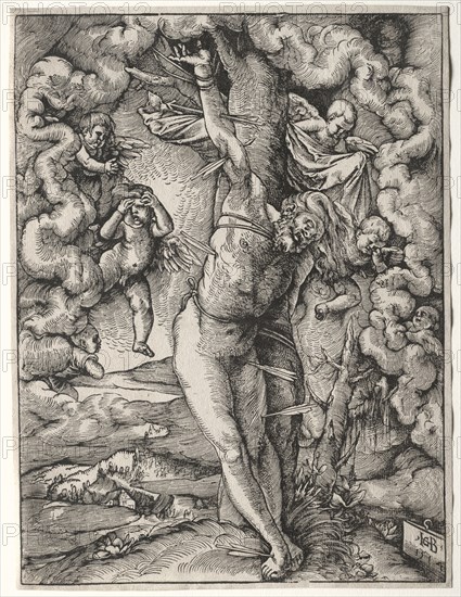 The Great St. Sebastian, 1514. Hans Baldung (German, 1484/85-1545). Woodcut