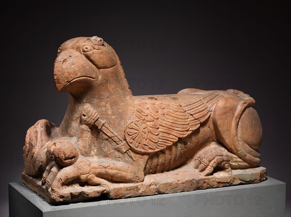 Guardian Griffin (pair), 1150-1175. Northern Italy, Emilia, 12th century. Pink limestone (called "Verona Marble"); overall: 75.9 x 50.2 x 120.7 cm (29 7/8 x 19 3/4 x 47 1/2 in.).