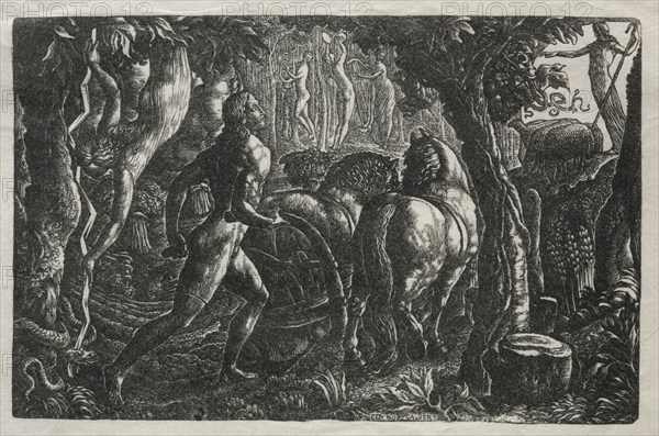 The Ploughman, 1829. Edward Calvert (British, 1799-1883). Wood engraving