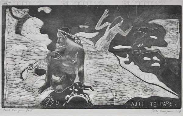 Noa Noa: Women at the River (Auti Te Pape), 1893-94. Paul Gauguin (French, 1848-1903). Woodcut; image: 20.3 x 35.6 cm (8 x 14 in.)