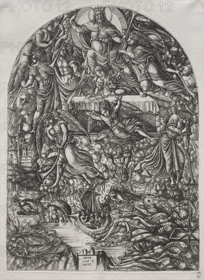 The Apocalypse:  The Opening of the Seventh Seal, 1561. Jean Duvet (French, 1485-1561). Engraving; framed: 52.4 x 39.7 x 2.5 cm (20 5/8 x 15 5/8 x 1 in.); unframed: 32.5 x 24.3 cm (12 13/16 x 9 9/16 in.); plate: 30.2 x 21.9 cm (11 7/8 x 8 5/8 in.)