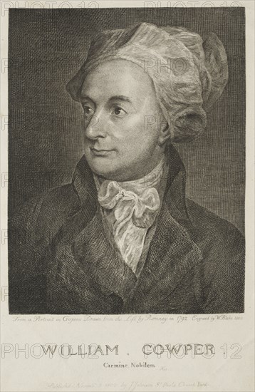 William Cowper, 1802. William Blake (British, 1757-1827). Engraving