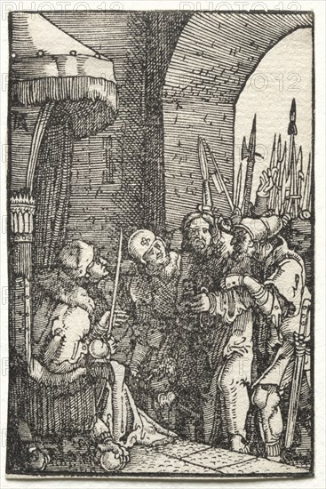 The Fall and Redemption of Man:  Christ before Pilate, c. 1515. Albrecht Altdorfer (German, c. 1480-1538). Woodcut