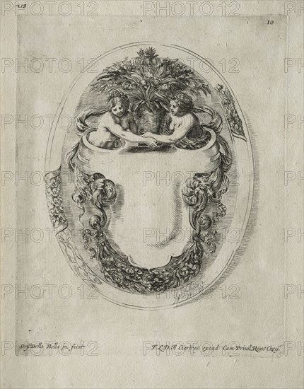 Collection of Various Caprices and New Designs of Cartouches and Ornaments:  No 10. Stefano Della Bella (Italian, 1610-1664). Etching