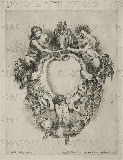 Collection of Various Caprices and New Designs of Cartouches and Ornaments:  No 11. Stefano Della Bella (Italian, 1610-1664). Etching
