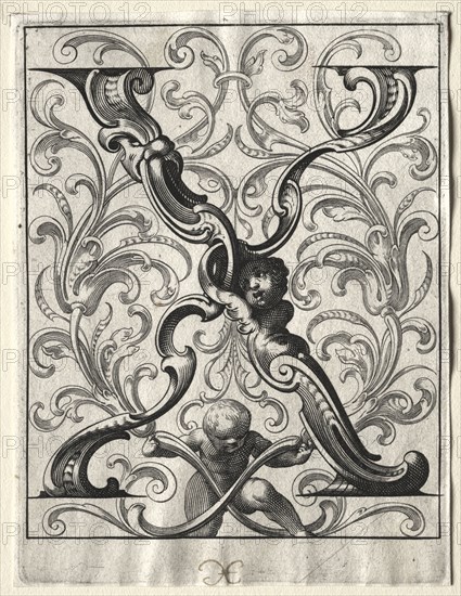 New ABC Booklet:  X, 1627. Lucas Kilian (German, 1579-1637). Engraving