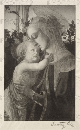 Old Italian Masters:  Madonna and Child, 1890. Timothy Cole (American, 1852-1931). Wood engraving