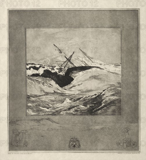 Vom Tode I, (Opus II, 1889) No. 3. Max Klinger (German, 1857-1920). Etching and aquatint