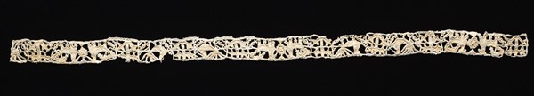 Needlepoint (Reticella) Lace Fragment, early 17th century. Italy, early 17th century. Lace, needlepoint: linen; average: 2.9 x 66.1 cm (1 1/8 x 26 in.).