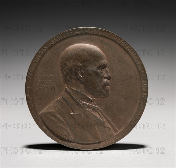 Medal: Abram Stevens Hewitt , 1875-1925. Louis-Oscar Roty (French, 1846-1911). Bronze; diameter: 6.9 cm (2 11/16 in.).