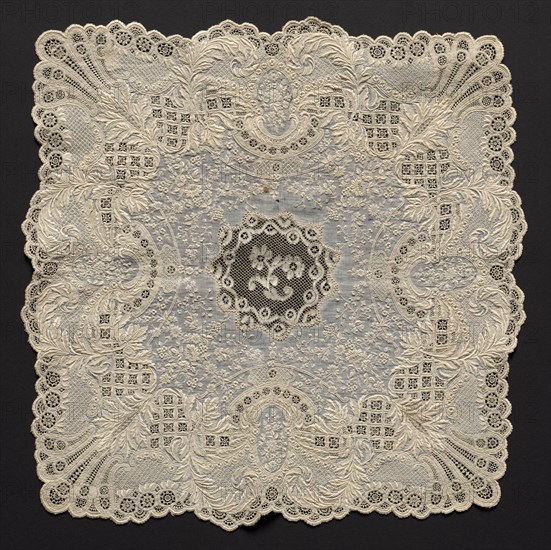 Embroidered Handkerchief, 18th century. Switzerland, 18th century. Embroidery: linen; average: 33.3 x 33.3 cm (13 1/8 x 13 1/8 in.).