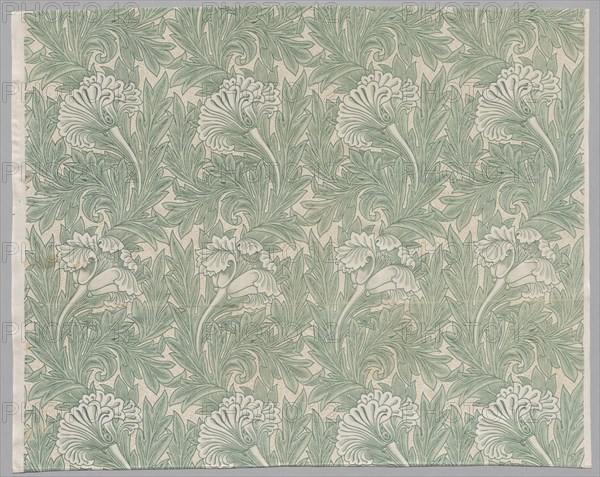 Tulip, 1875. William Morris (British, 1834-1896). Roller printed cotton; overall: 76.1 x 95.3 cm (29 15/16 x 37 1/2 in.)