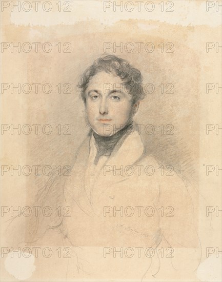 Portrait of a Man, 1828. Andrew Morton (British, 1802-1845). Graphite; sheet: 36 x 29.2 cm (14 3/16 x 11 1/2 in.); image: 28.3 x 26.4 cm (11 1/8 x 10 3/8 in.).