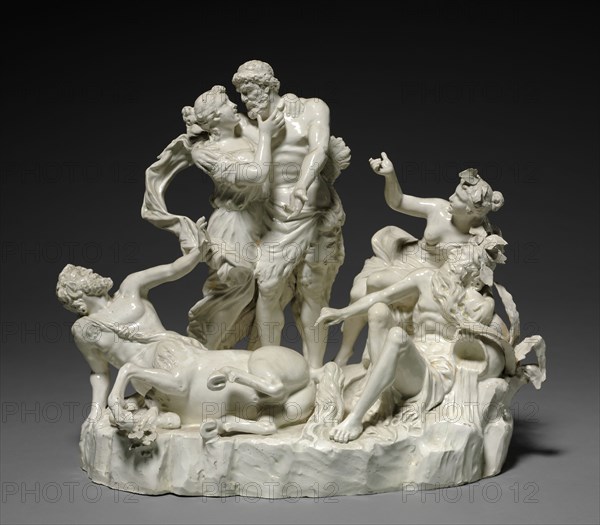Hercules, Deianeira and Nessus, 18th Century. Italy, Naples, Capo di Monte, 18th century. Glazed ceramic; overall: 37.5 cm (14 3/4 in.).