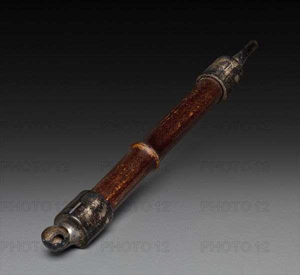 Tobacco Pipe, 18th-19th century. Japan, Edo Period (1615-1868). Bamboo and silver; overall: 24.5 cm (9 5/8 in.).