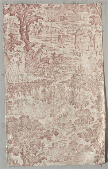 Printed Cotton Cloth, c. 1790. England, late 18th century. Copperplate printed cotton; overall: 104.1 x 55.1 cm (41 x 21 11/16 in.)