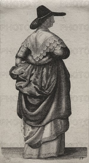 The Several Habits of English Women, from the Nobility to the Country Women as they are in these times:  The Woman with a Mannish Hat, 1640. Wenceslaus Hollar (Bohemian, 1607-1677). Etching