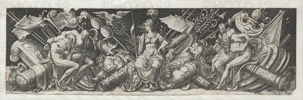 Combats and Triumphs No. 1. Etienne Delaune (French, 1518/19-c. 1583). Engraving