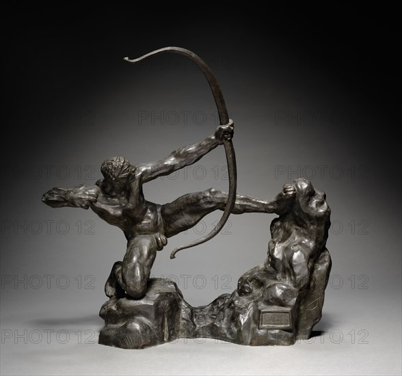 Herakles the Archer, 1908-1909. Emile Antoine Bourdelle (French, 1861-1929). Bronze; overall: 61.6 x 59.1 cm (24 1/4 x 23 1/4 in.)