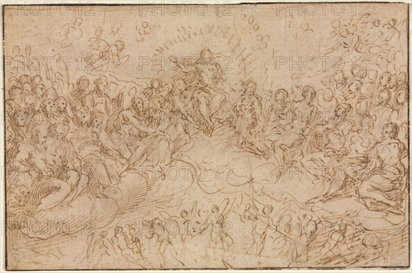 The Last Judgment, 1500s. After Jean Cousin (French, c. 1490-c. 1560). Pen and brown ink; framing lines in black ink; sheet: 10.8 x 16.4 cm (4 1/4 x 6 7/16 in.).