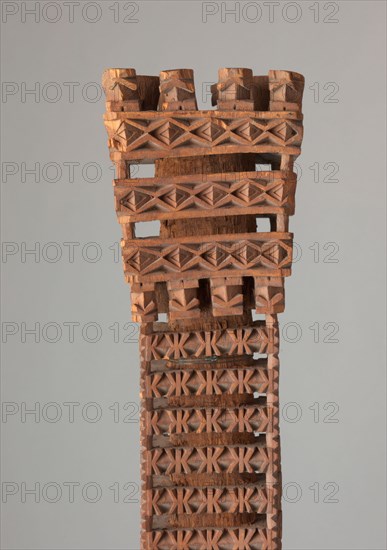 Ceremonial Adze, 1800s. Polynesia, Mangaia, Cook Islands, 19th century. Wood, stone, fiber; overall: 10.2 cm (4 in.); blade: 9.3 x 3.6 cm (3 11/16 x 1 7/16 in.)