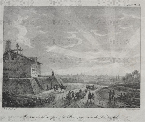 Spanish Campaign:  A Building Fortified by the French near Valladolid. Baron Louis Albert Guillain Bacler d'Alber (French, 1761-1824). Lithograph