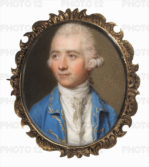 Portrait of a Man, Possibly Sir Soulden Lawrence, 1770. John I Smart (British, 1741-1811). Watercolor on ivory in an amalgam frame; framed: 4.4 x 3.8 cm (1 3/4 x 1 1/2 in.); unframed: 3.2 x 3.1 cm (1 1/4 x 1 1/4 in.).