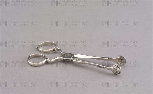 Sugar Scissors, c. 1750. Jacob Hurd (American, 1702-1758). Silver; overall: 12.3 x 5 cm (4 13/16 x 1 15/16 in.).