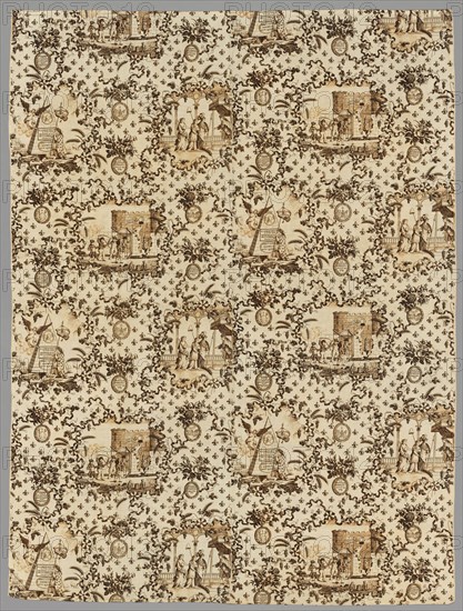 Copperplate Printed Linen, 1789-1791. England, 18th century. Copperplate printed linen; overall: 192.4 x 144.8 cm (75 3/4 x 57 in.)