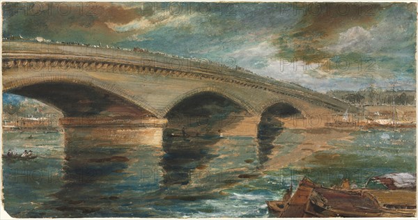 London Bridge. James Holland (British, 1800-1870). Watercolor; sheet: 26.1 x 45.8 cm (10 1/4 x 18 1/16 in.).