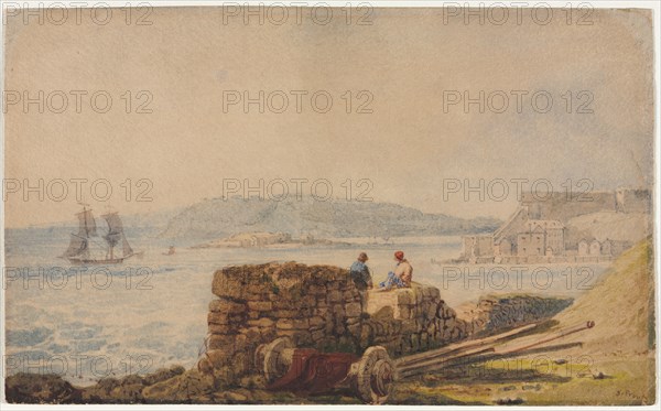 Drake's Island, Plymouth. Samuel Prout (British, 1783-1852). Watercolor; sheet: 21.6 x 33.7 cm (8 1/2 x 13 1/4 in.).
