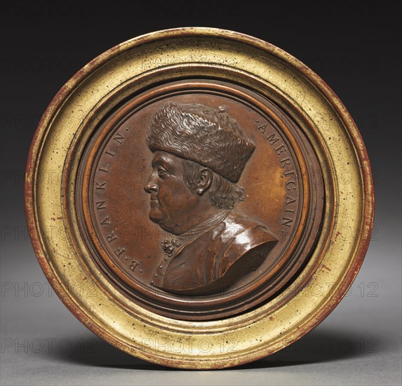 Portrait of Benjamin Franklin, 1777. Giovanni Battista Nini (Italian, 1717-1786). Terracotta; diameter: 11.4 cm (4 1/2 in.).