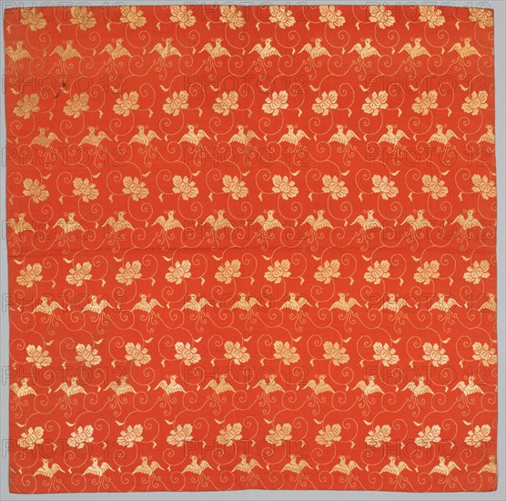 Brocaded Silk, 1800s. Japan, 19th century. Silk, metallic thread; average: 67.7 x 70.5 cm (26 5/8 x 27 3/4 in.).