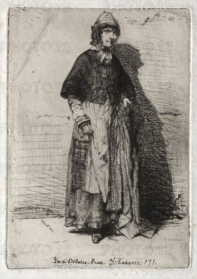 Twelve Etchings from Nature:  La Mère Gérard, 1858. James McNeill Whistler (American, 1834-1903). Etching