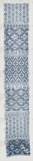 Woven Textile, 18th century. Italy, Sardinia, 18th century. Cotton; overall: 172.9 x 28.3 cm (68 1/16 x 11 1/8 in.)