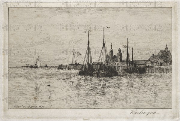 Harlingen, 1884. Robert Swain Gifford (American, 1840-1905). Etching