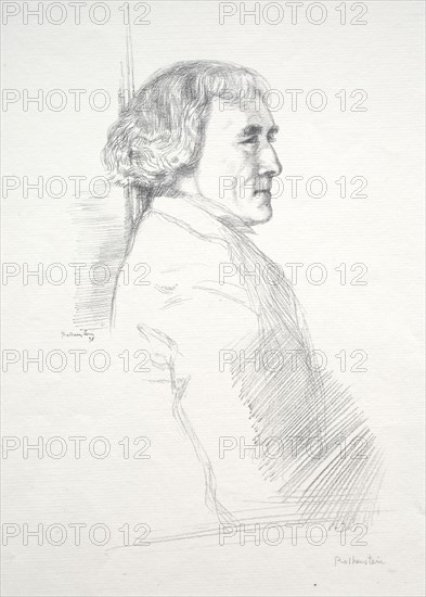 Sir Henry Irving, 1898. William Rothenstein (British, 1872-1945). Lithograph