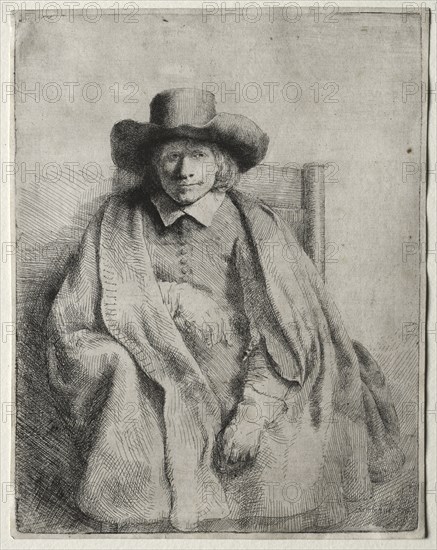 Clement de Jonghe, Printseller, 1651. Rembrandt van Rijn (Dutch, 1606-1669). Etching, drypoint, and engraving; sheet: 21.2 x 16.7 cm (8 3/8 x 6 9/16 in.); platemark: 20.8 x 16.2 cm (8 3/16 x 6 3/8 in.)