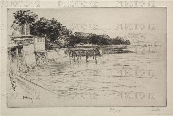 La grève désertée. Gustave Leheutre (French, 1861-1932). Drypoint