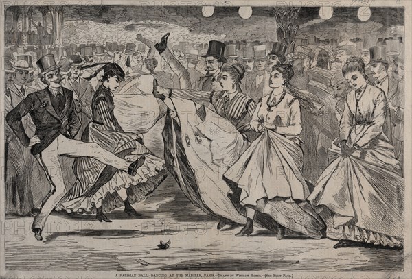 A Parisian Ball - Dancing at the Mabille, Paris, 1867. Winslow Homer (American, 1836-1910). Wood engraving