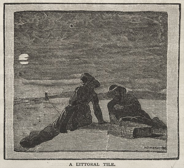 A Littoral Life, 1879. Winslow Homer (American, 1836-1910). Wood engraving