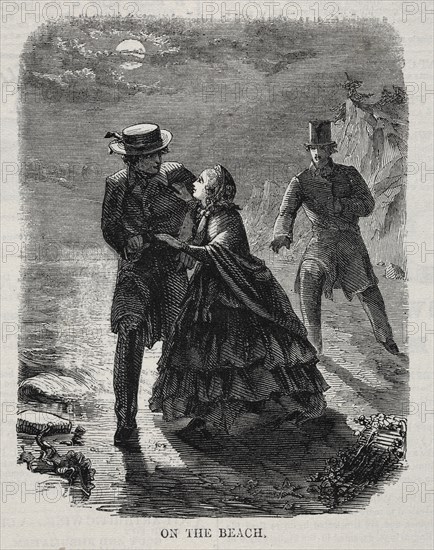 On the Beach, 1860. Winslow Homer (American, 1836-1910). Wood engraving