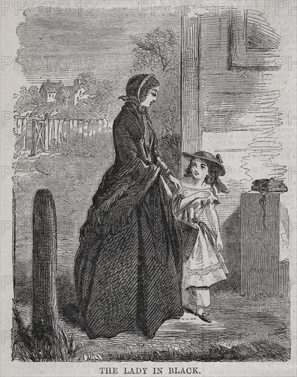 The Lady in Black, 1860. Winslow Homer (American, 1836-1910). Wood engraving