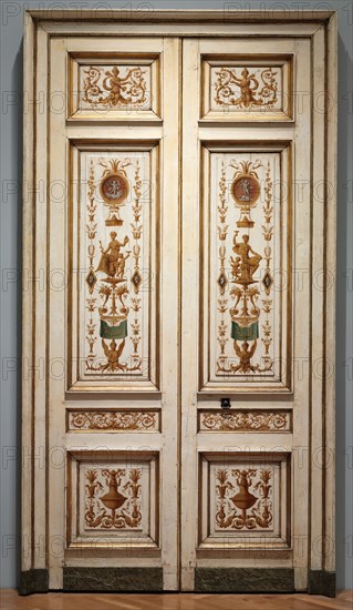 Double-leaf Doors, 1790s. Pierre Rousseau (French, 1751-1829). Oil on wood; unframed: 274 x 63 cm (107 7/8 x 24 13/16 in.).